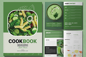 Cookbook Template Design Layout