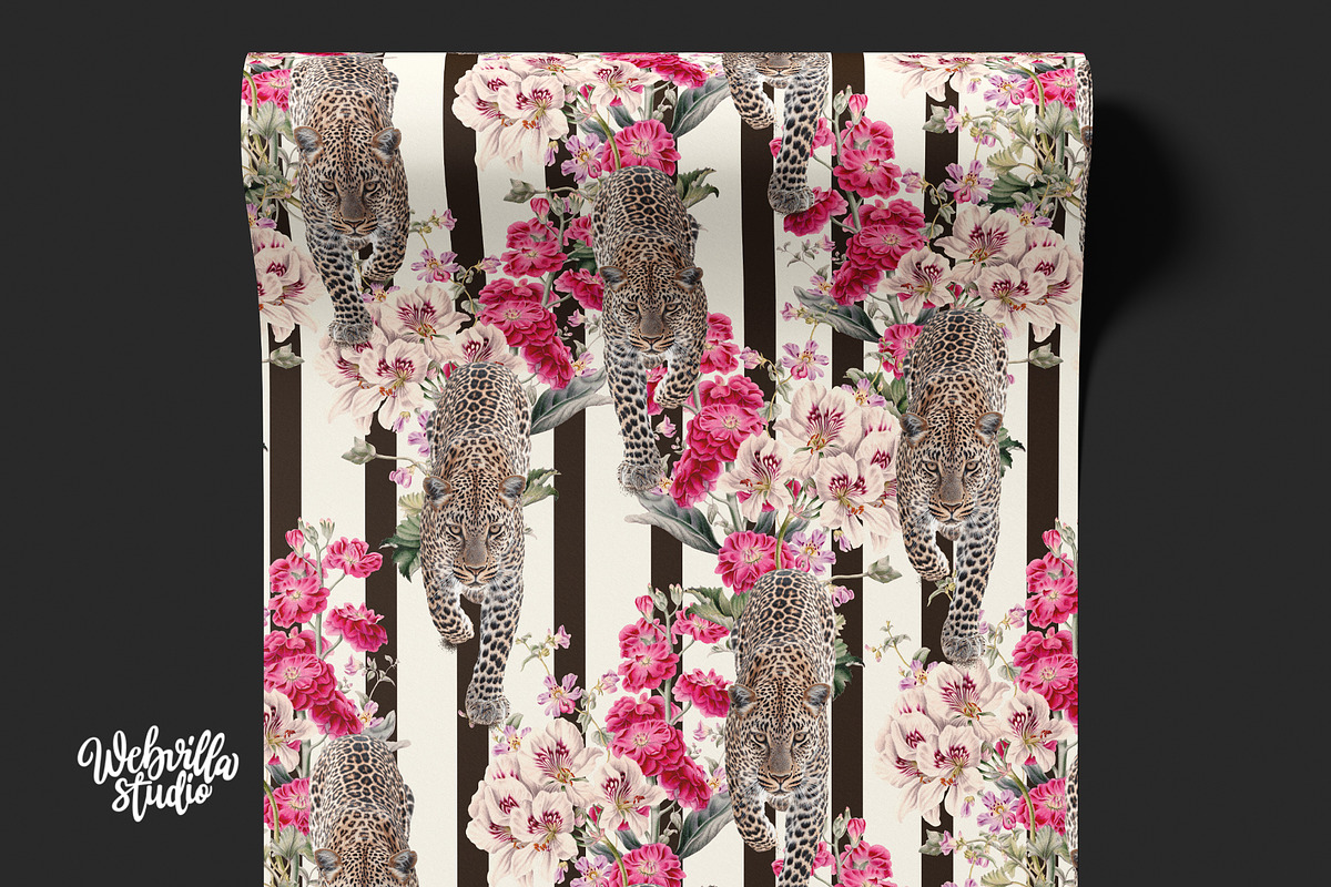 Maximalist Leopard Wallpaper, a Wallpaper Graphic by Bloomart Studio (Photo 3 of 6)