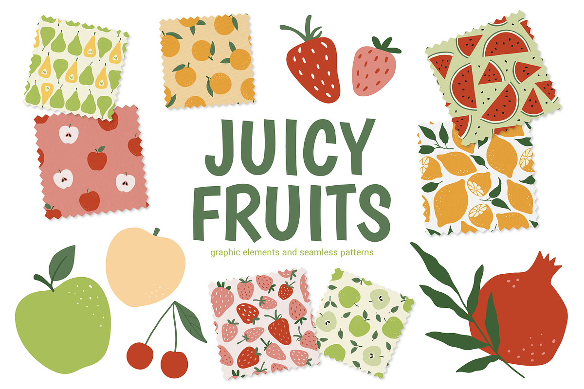 Juicy Fruits, a Pattern Graphic by simpleblues (Photo 1 of 10)