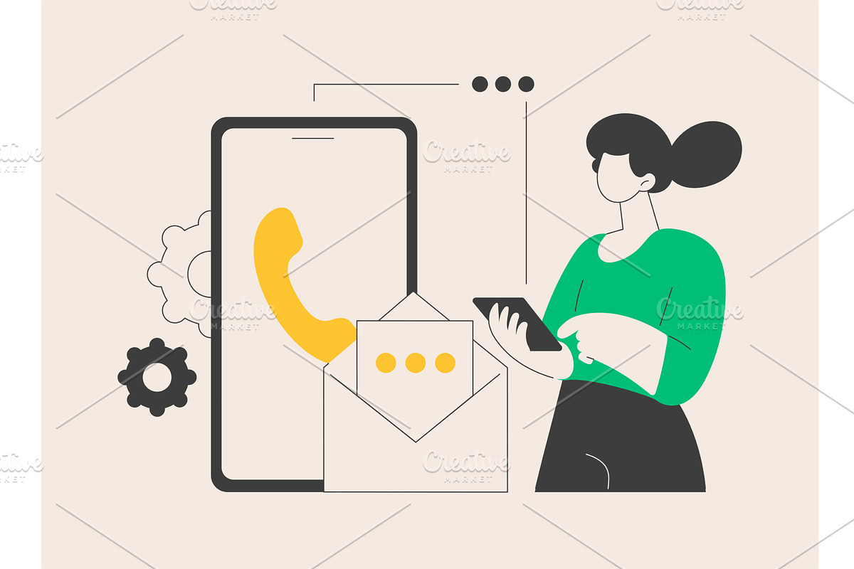 Get in touch abstract concept vector, a Finance Illustration by Visual Generation