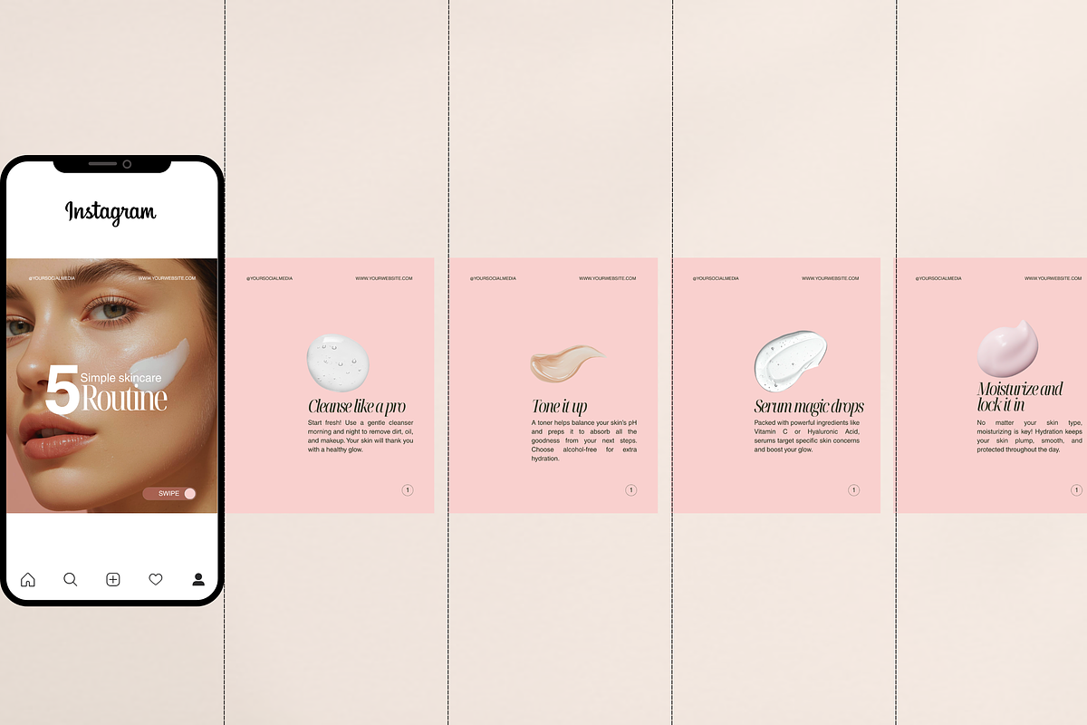 Pink Blush Skincare Social Media Kit, a Social Media Template by My Template Studio (Photo 16 of 20)