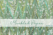 Hand Marbled Paper Grasses, a Texture Graphic by Marblingdom (Thumbnail 1 of 3)