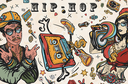 Hip hop old school tattoo