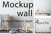 Mockup wall in the children's room, a Print Template by FilL239 (Thumbnail 1 of 5)