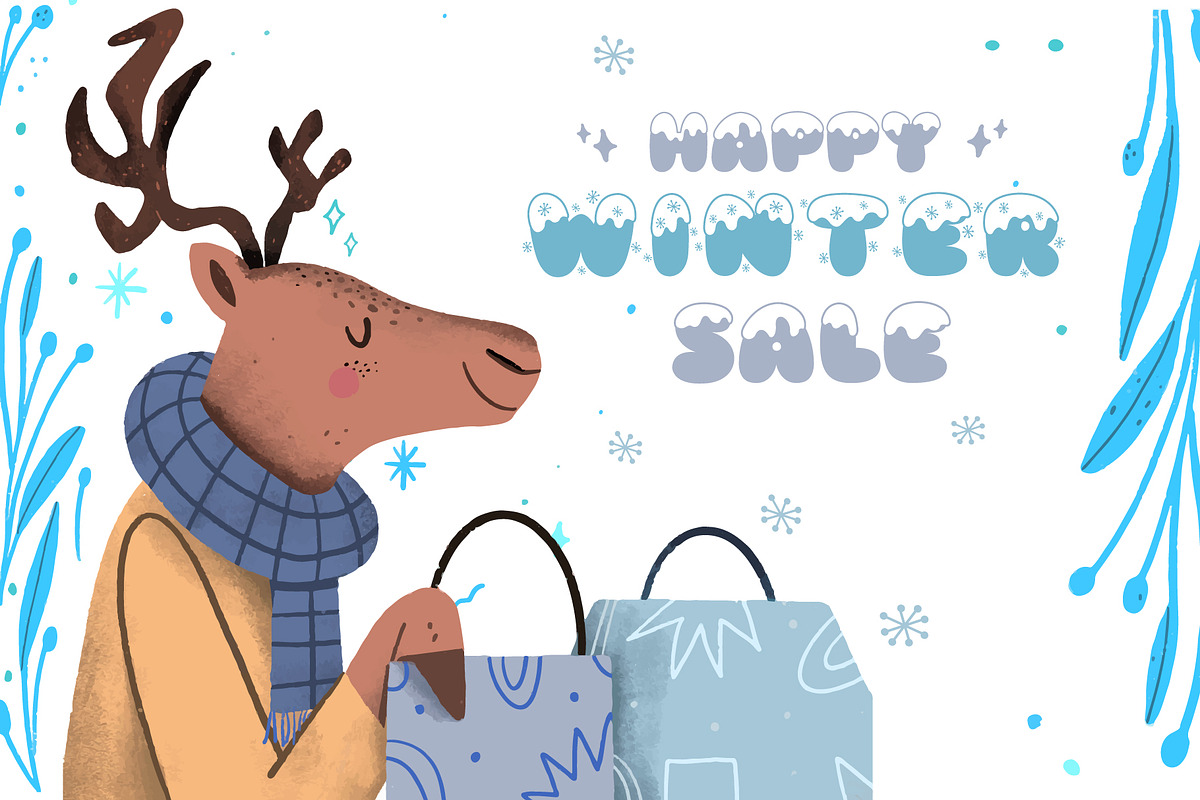 Snow Winter Decorative Font, a Font by Fox7 By Rattana (Photo 7 of 8)