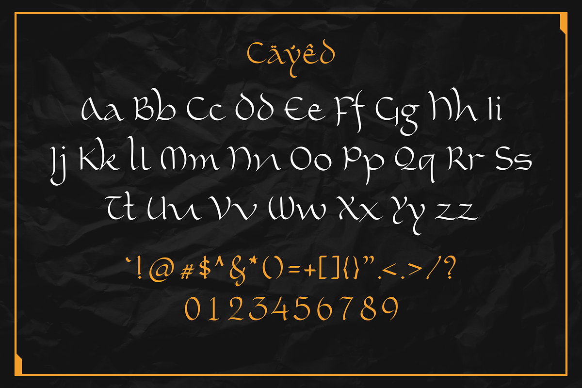 Cayed Font, a Blackletter Font by Allouse Studio (Photo 3 of 10)