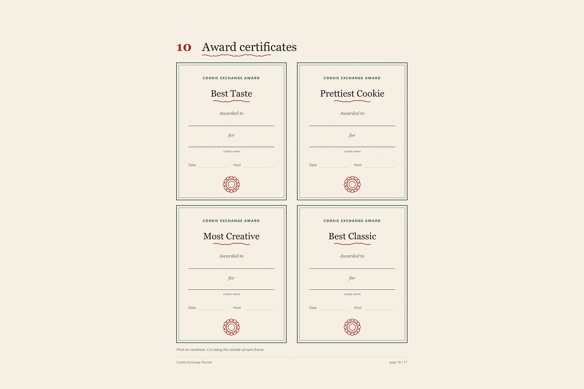 Cookie Exchange Planner & Swap Kit, a Stationery Template by KnightWipers (Photo 7 of 8)