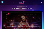 Night Club One Page HTML Template, a Landing Page Template by oLanding (Thumbnail 1 of 6)