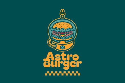 Astro Burger Logo Template