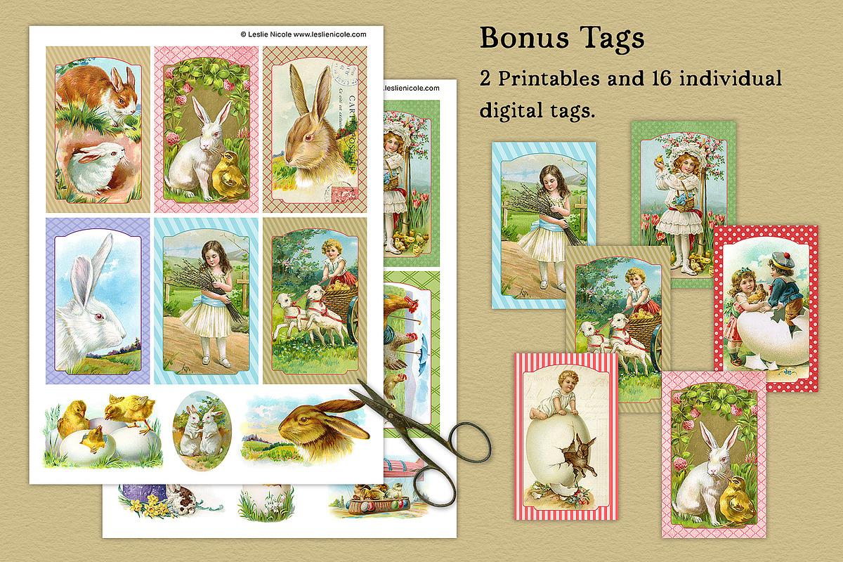 Vintage Easter Illustrations, a Seasonal Illustration by French Kiss Collections (Photo 9 of 16)