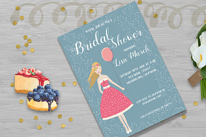 Bridal Shower Invitation Card Templa