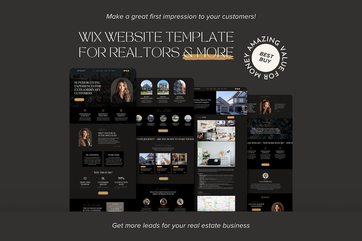 Realtor Wix Template Real Estate, a Wix Template by vectorocean (Photo 6 of 11)