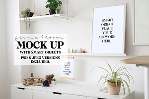 Wall & Frame Mockup W/ Smart Objects