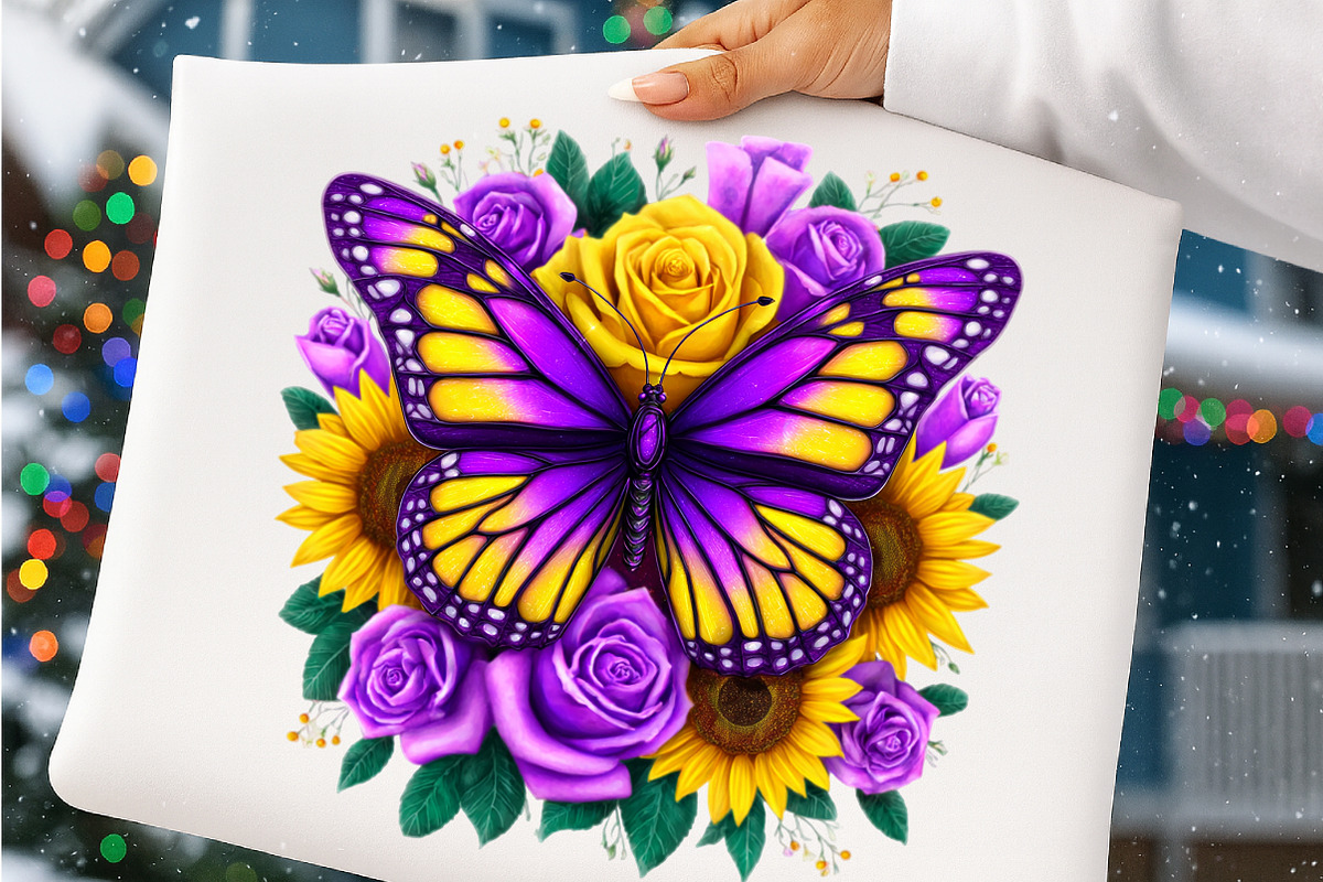 Butterfly Sublimation Clipart, an Illustration by SinaCreation (Photo 4 of 6)