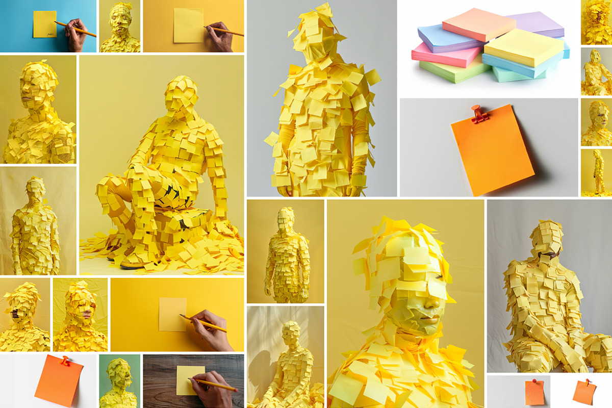 Post-its - 76 imagese, a Photo by Handmadefont (Photo 4 of 12)