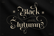 Black Autumn || Decorative Serif, a Serif Font by BrandSemut (Thumbnail 1 of 15)