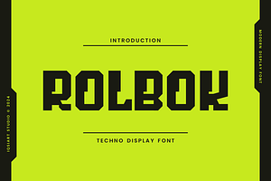 Rolbok - Techno Font, a Sans Serif Font by Iqsiart Studio