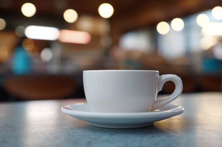 Coffee Cup on table Cafe shop Interior Blur background, a Food & Drink Photo by Natalia Klenova's Shop