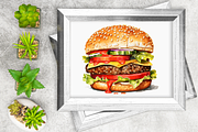 Big Hamburgers Sublimation Clipart, an Object Graphic by Regulrcrative (Thumbnail 2 of 9)