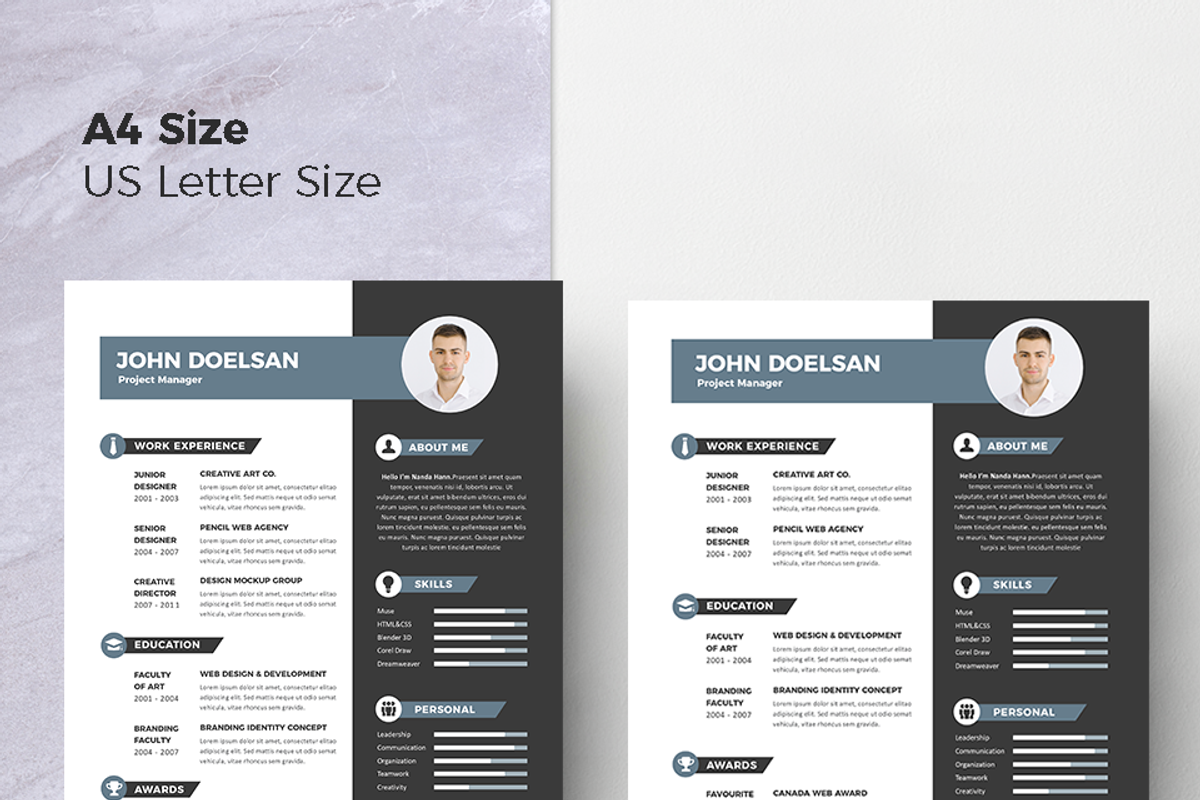 Vol.21 Resume & CV Template, a Resume Template by Hito Graphic (Photo 6 of 8)