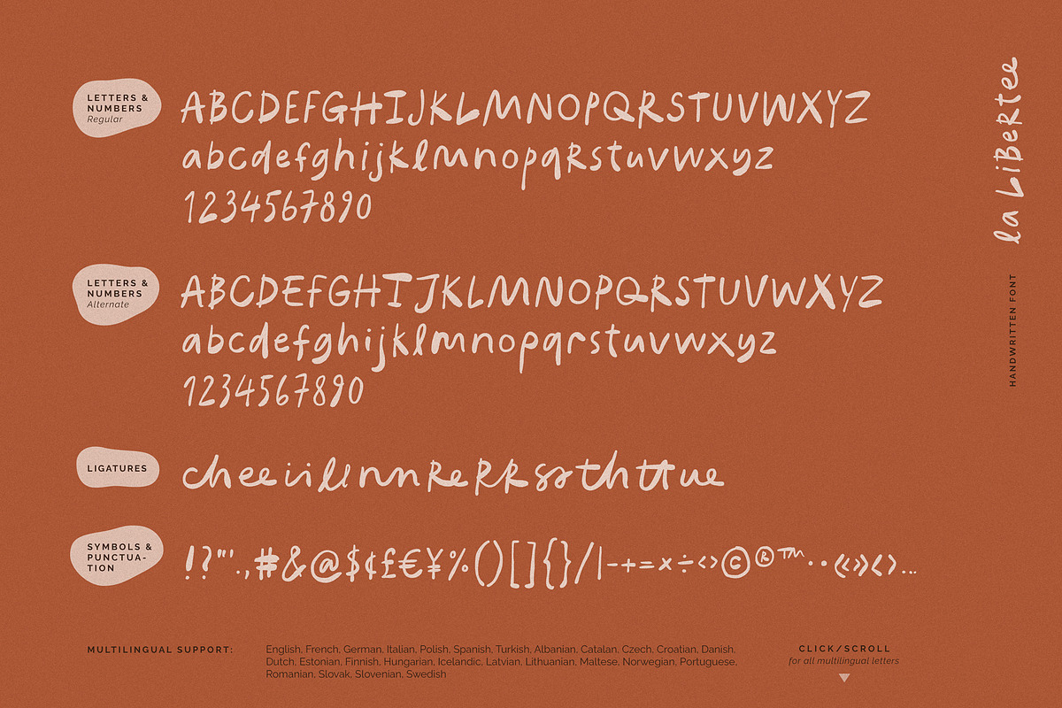 La Libertee handwritten font, a Handwritten Font by Minna Kaario (Photo 13 of 14)