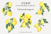 Amalfi Coast Mediterranean Wedding, a Decorative Illustration by Catch the Dream Art (Thumbnail 5 of 17)