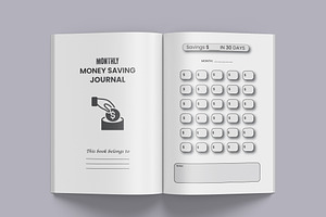Monthly money saving journal kdp