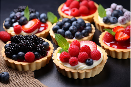 Wholesome Tasty sweet tartlets berry, a Food & Drink Photo by Ylivdesign