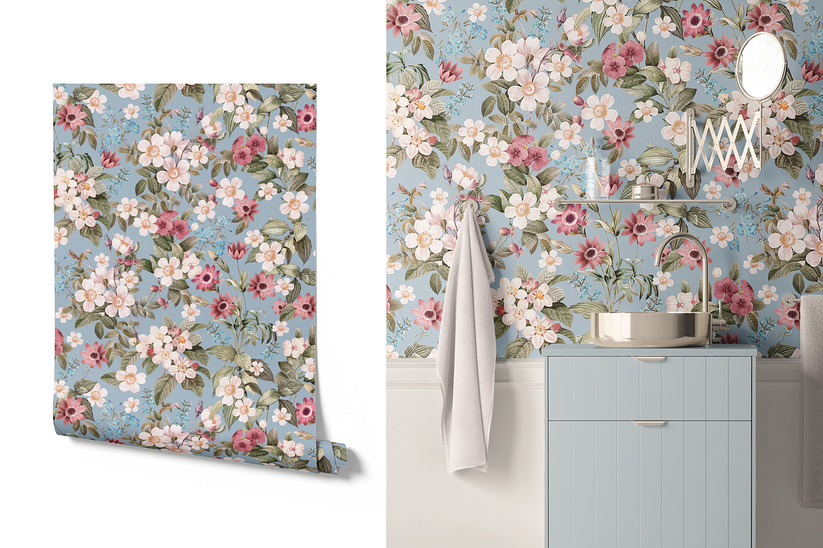 Gentle Bloom Vintage Pattern, a Pattern Graphic by Yello_illustration (Photo 9 of 18)