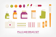 Pills and drugs set, backgrounds, a Healthcare Illustration by Good Studio (Thumbnail 1 of 8)