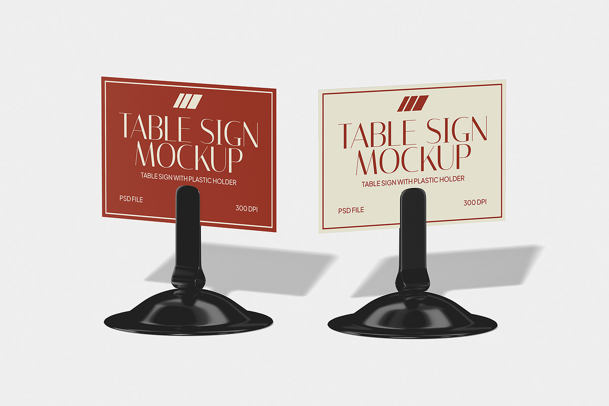 Table Sign Mockup, an Advertising Mockup by Unerispace