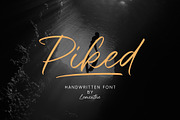 Piked | Handwritten Font, a Script Font by Lemonthe (Thumbnail 1 of 7)