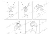 Coloring Book Summer 1, a Person Illustration by GlamArtZhanna (Thumbnail 2 of 8)