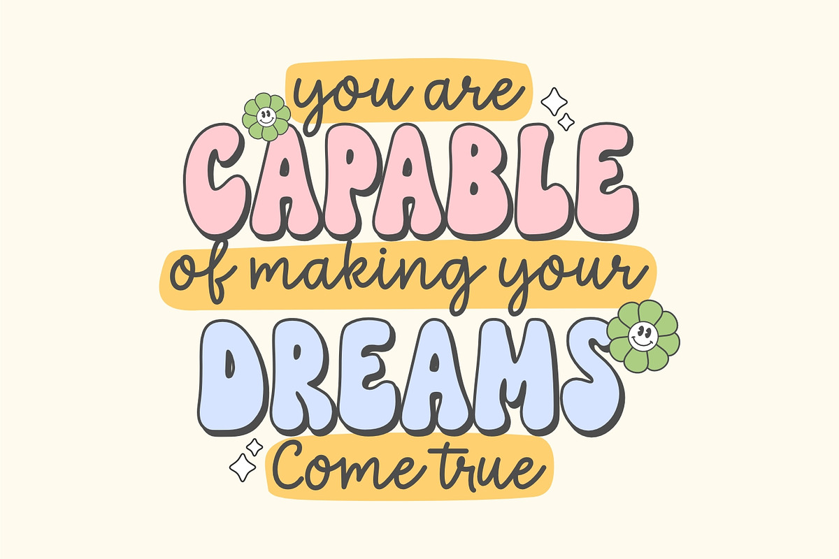 Dreamy Sunday - Groovy Retro Font, a Handwritten Font by Keithzo (Photo 4 of 8)