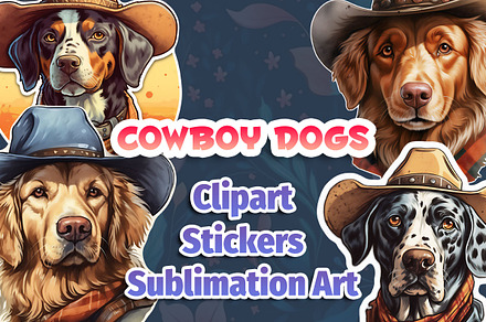 Cowboy Dogs Clipart