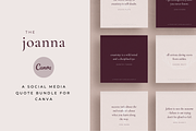 Joanna Social Media Quote Bundle, a Social Media Template by Atlas & Anchor Designs (Thumbnail 1 of 8)
