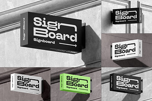Signboard Horizontal Mock-up, an Advertising Mockup by Yogurt86