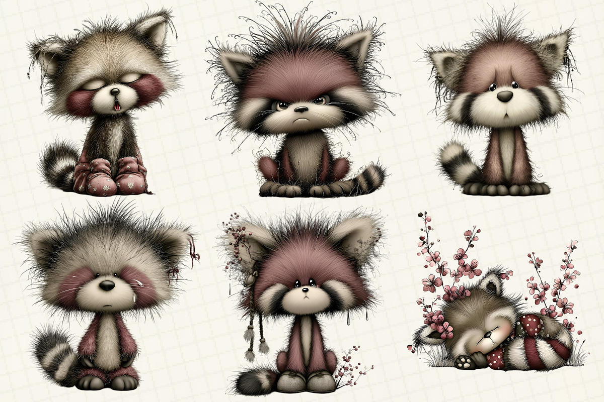 Red Panda with Emotion Clipart, an Illustration by DreamCafeArt (Photo 8 of 8)