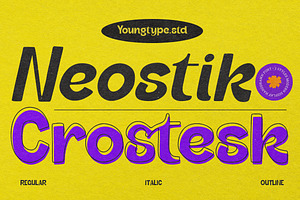 Neostik Crostesk, a Handwritten Font by Youngtype.Std