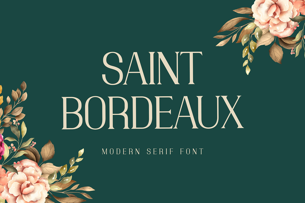 Saint Bordeaux Serif Display Font, a Serif Font by UICreative (Photo 1 of 5)