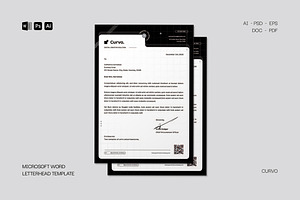 Letterhead Template - Curvo, a Stationery Template by fakhroo