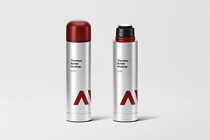Thermos Bottle Mockup, a Product Mockup by zpackcreative