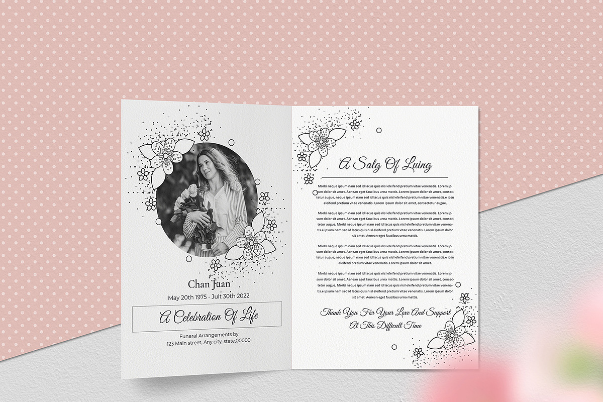 Funeral Program Template, a Brochure Template by obidullah_01 (Photo 4 of 6)