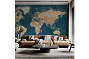 Vector World Map - Large&Detailed, a Decorative Illustration by PorcuPen Works (Thumbnail 7 of 7)