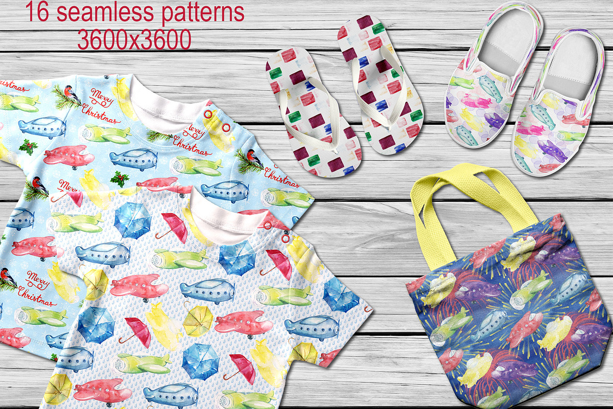 Airplanes watercolor set, a Graphic by DollyPotterson (Photo 3 of 6)