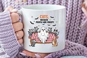 Cats People Are Creepy skeleton Cat, an Illustration by CraftArtStudio (Thumbnail 2 of 4)