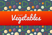 Flat Vegetables Set, an Illustration by Alex Serada (Thumbnail 1 of 17)
