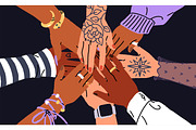 Female hands together, women team, a Person Illustration by PaperTrident (Thumbnail 2 of 3)