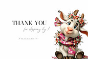 Funny Christmas Farm Animals, a Seasonal Illustration by CreationArt (Thumbnail 2 of 9)
