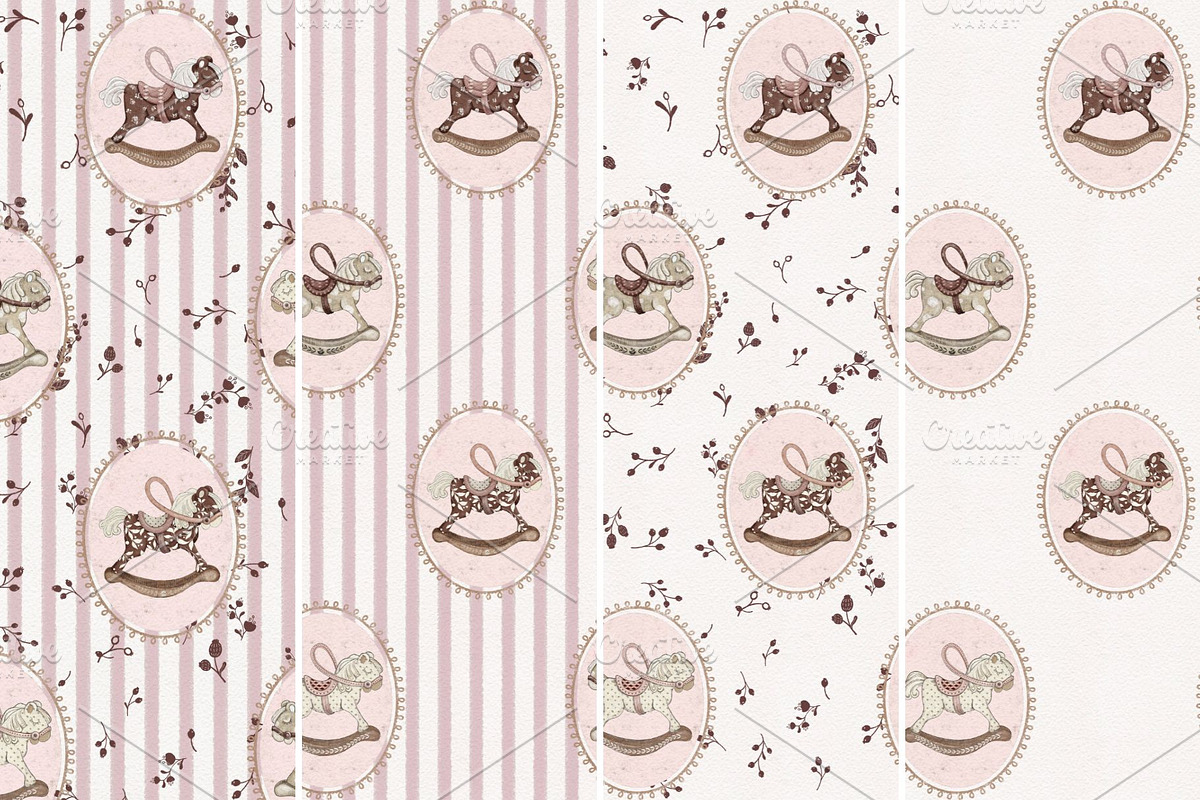 Rocking Horses Pattern, a Pattern Graphic by MouseGrey (Photo 10 of 11)